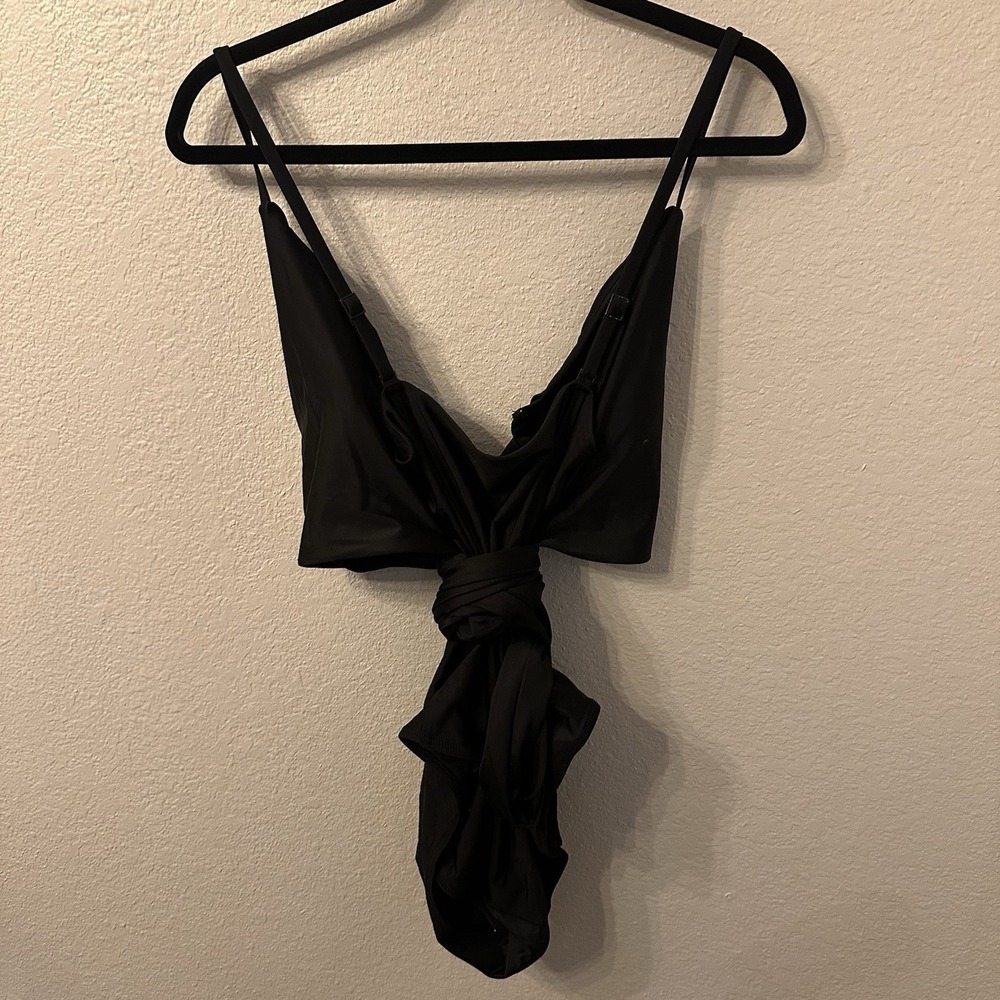 NWT Aerie Black Wrap One Piece Full Coverage Swimsuit Size XXL - Picture 8 of 9